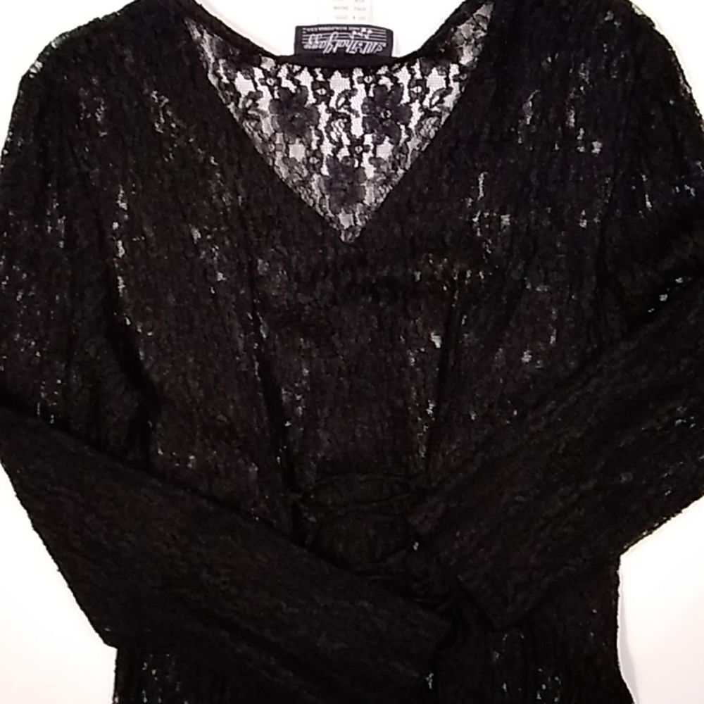 All That Jazz Made In California USA VTG Lace Corset Women Dress Size 13/14 - Picture 6 of 14